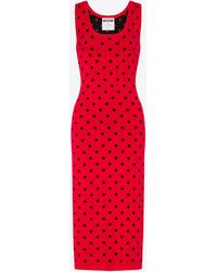 Moschino - Allover Polka Dots Knitted Dress - Lyst