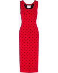 Moschino - Abito In Maglia Allover Polka Dots - Lyst