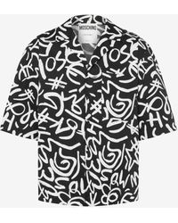 Moschino - Scribble Print Poplin Shirt - Lyst
