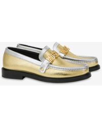 Moschino - College Two-tone Laminated Loafers - Lyst