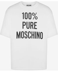 Moschino - 100% Pure Organic Jersey T-shirt - Lyst