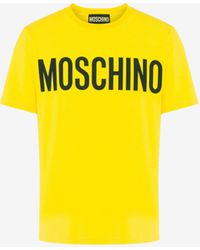Moschino - T-shirt In Jersey Stretch Logo Print - Lyst