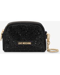 Moschino - Love Gift Capsule Wash Bag With Rhinestones - Lyst