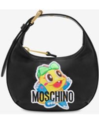 Moschino - Mini Hobo Bag In Vitello Bubble Booble - Lyst