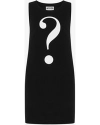 Moschino - Kleid Aus Stretch-crêpe House Symbols !? - Lyst