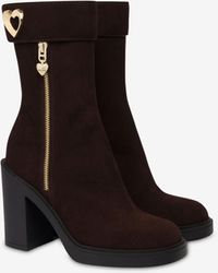 Love Moschino - Suede Ankle Boots - Lyst