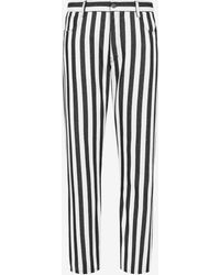 Moschino - Pantalone In Misto Cotone Archive Stripes - Lyst
