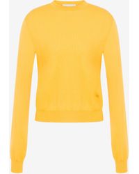 Moschino - Wool And Silk Pullover Golden M - Lyst