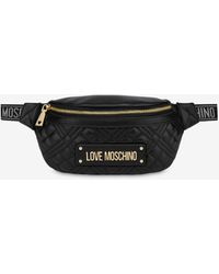 Love Moschino - Lettering Logo Quilted Belt Bag - Lyst