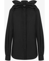 Moschino - Cotton Poplin Jacquard Shirt - Lyst