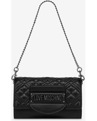 Moschino - Quilted Tab Mini Shoulder Bag - Lyst