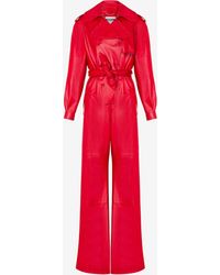 Moschino - Nappa Leather Jumpsuit - Lyst