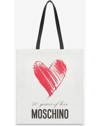 Moschino - 40 Years Of Love Nappa Leather Shopper - Lyst