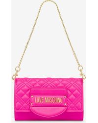 Moschino - Quilted Tab Mini Shoulder Bag - Lyst