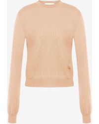 Moschino - Wool And Silk Pullover Golden M - Lyst