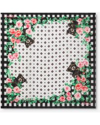 Moschino - Teddy Bear Printed Silk Scarf - Lyst