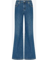 Moschino - Blue Ring Denim Trousers - Lyst