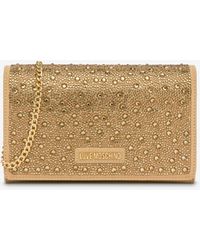 Moschino - Love Gift Capsule Clutch With Rhinestones - Lyst