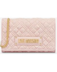 Moschino - Smart Daily Bag Shoulder Bag With Lace - Lyst