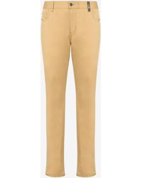 Moschino - Metal Lettering Stretch Gabardine Trousers - Lyst