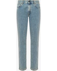 Moschino - Logo Patch Denim Trousers - Lyst