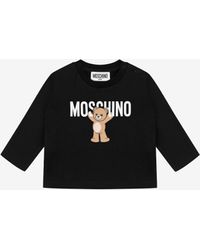 Moschino - Teddy Bear Cotton Jersey Maxi T-Shirt - Lyst