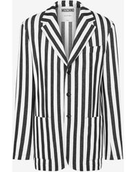 Moschino - Giacca In Cotone Archive Stripes - Lyst