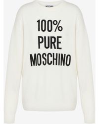 Moschino - 100% Pure Wool Jumper - Lyst