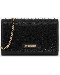 Moschino - Love Gift Capsule Clutch With Rhinestones - Lyst