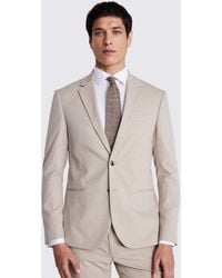 Moss - Slim Fit Taupe Suit Jacket - Lyst