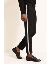 side stripe dress pants mens