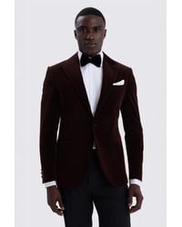 Moss - Slim Fit Velvet Suit Jacket - Lyst