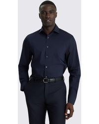Moss - Regular Fit Dark Stretch Shirt - Lyst