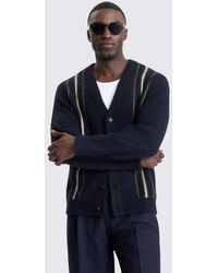 Moss - Stripe Wool Cardigan - Lyst