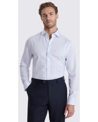 Moss - Tailored Fit Sky Stripe Non Iron Shirt - Lyst