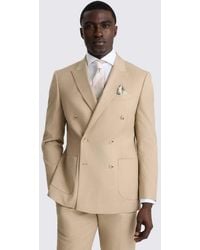Moss - Tailored Fit Blonde Camel Suit Jacket - Lyst
