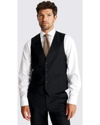 Moss - Tailored Fit Stripe Performance Waistcoat - Lyst