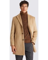 Moss - Camel Overcoat - Lyst