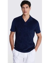 Moss - Terry Towelling Skipper Polo - Lyst