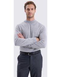 Moss - Light Merino Mock-Neck Jumper - Lyst