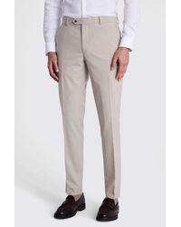 Moss - Slim Fit Taupe Trousers - Lyst