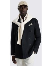 Moss - Tailored Fit Linen-Blend Jacket - Lyst