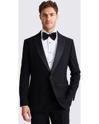 Moss - Tailored Fit Peak Lapel Wool Tuxedo Suit Jacket - Lyst