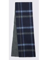 Moss - Check Reversible Wool Cashmere Scarf - Lyst