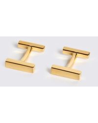 Moss - Brushed Bar Cufflink - Lyst
