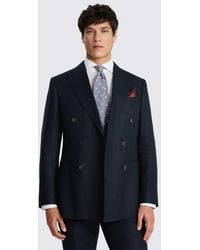 Moss - Tailored Fit Twill Linen Suit Jacket - Lyst