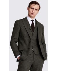 Moss - Tailored Fit Herringbone Suit Jacket - Lyst
