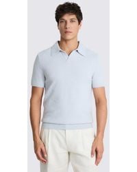 Moss - Light Bouclé Skipper Polo Shirt - Lyst