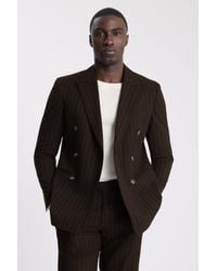 Moss - Slim Fit Stripe Suit Suit Jacket - Lyst