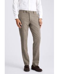 Moss - Slim Fit Stone Donegal Trousers - Lyst